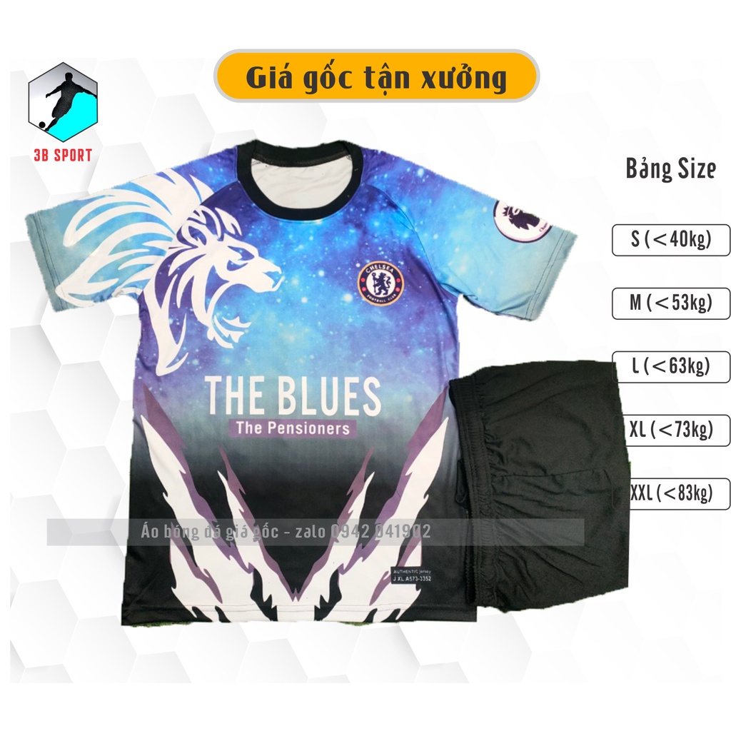 Bộ quần áo bóng đá Chelsea FC thun lạnh đẹp sang xịn mịn