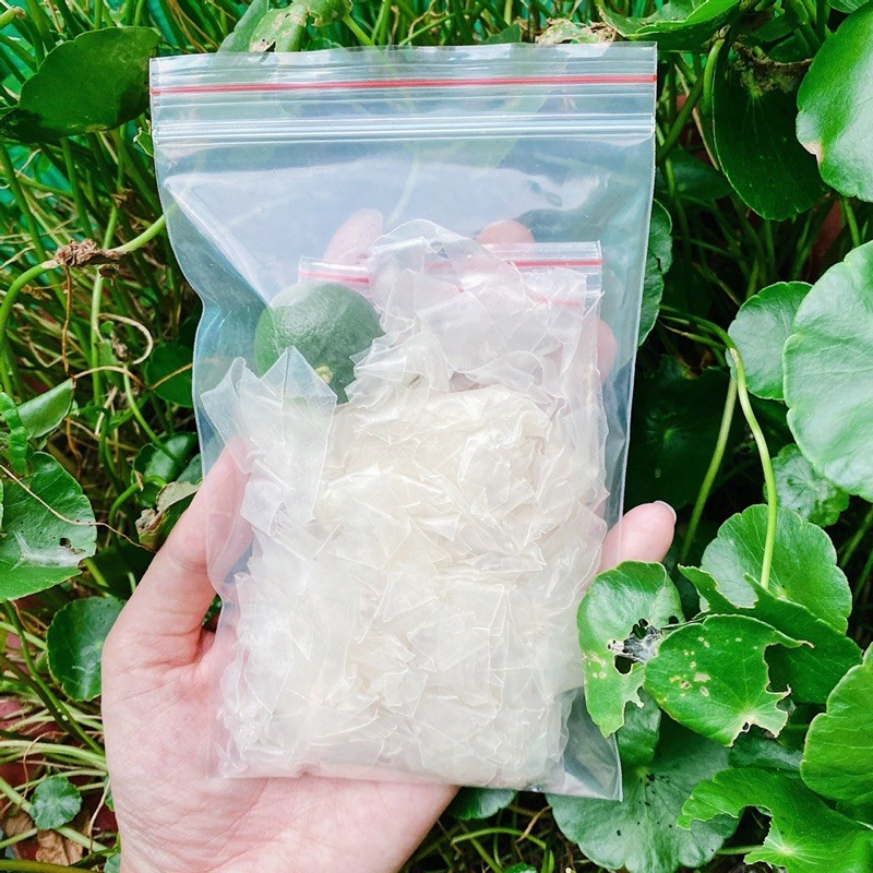 Bánh tráng sợi dẻo muối nhuyễn + topping  bảo quản ngăn mát tủ lạnh