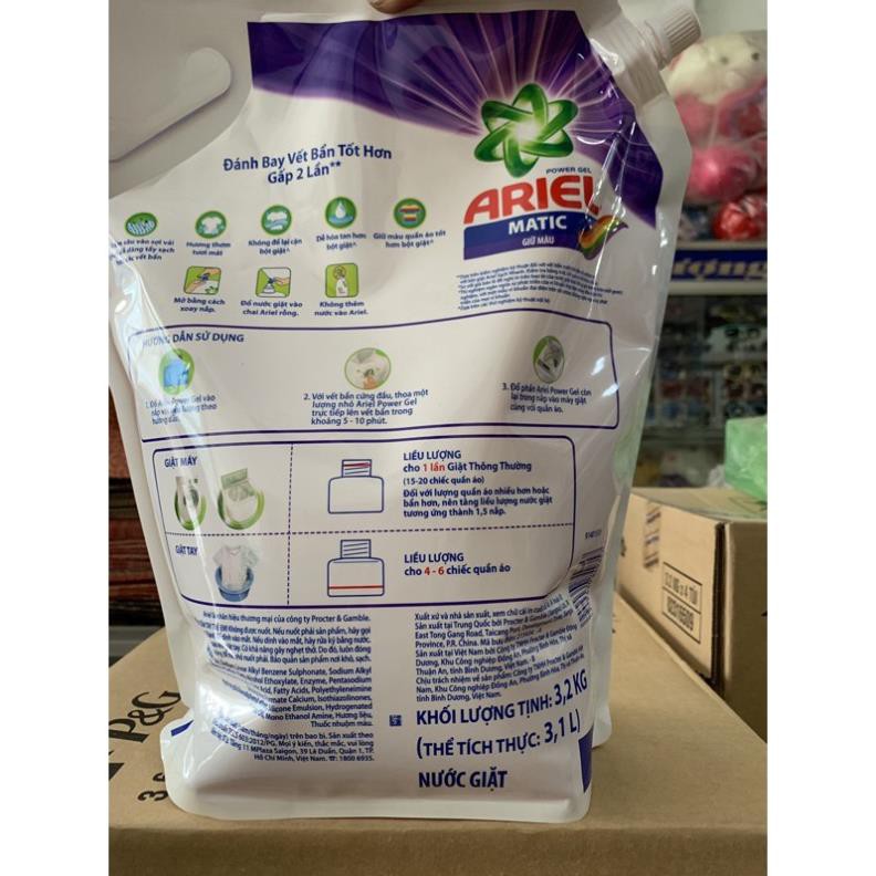 Nước Giặt Ariel Giữ Mầu Túi 3,2kg (mầu tím)