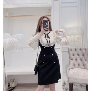 Váy cổ bèo tiểu thư
