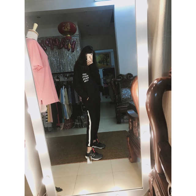 Quần jogger 1 sọc đen/xám