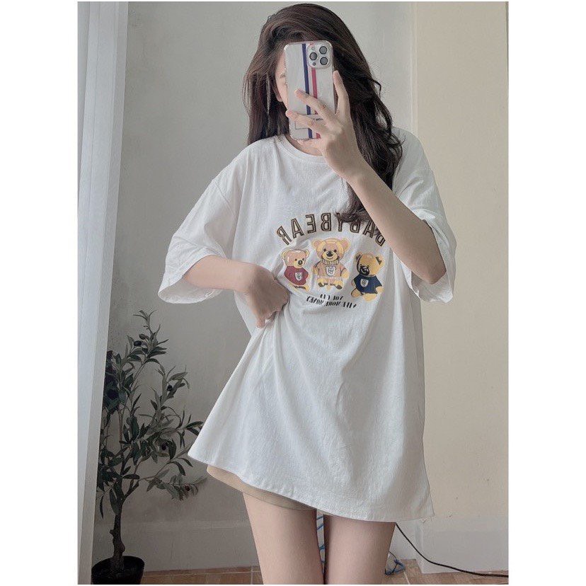 Áo thun tay lỡ nam nữ, áo phông unisex form rộng chất cotton mát mịn thấm hút mồ hôi in hình ngộ ngỉnh