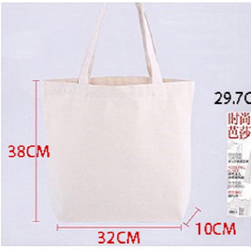 Túi vải Tote Canvas Màu Đen Trắng Và Be kích thước lựa chọn