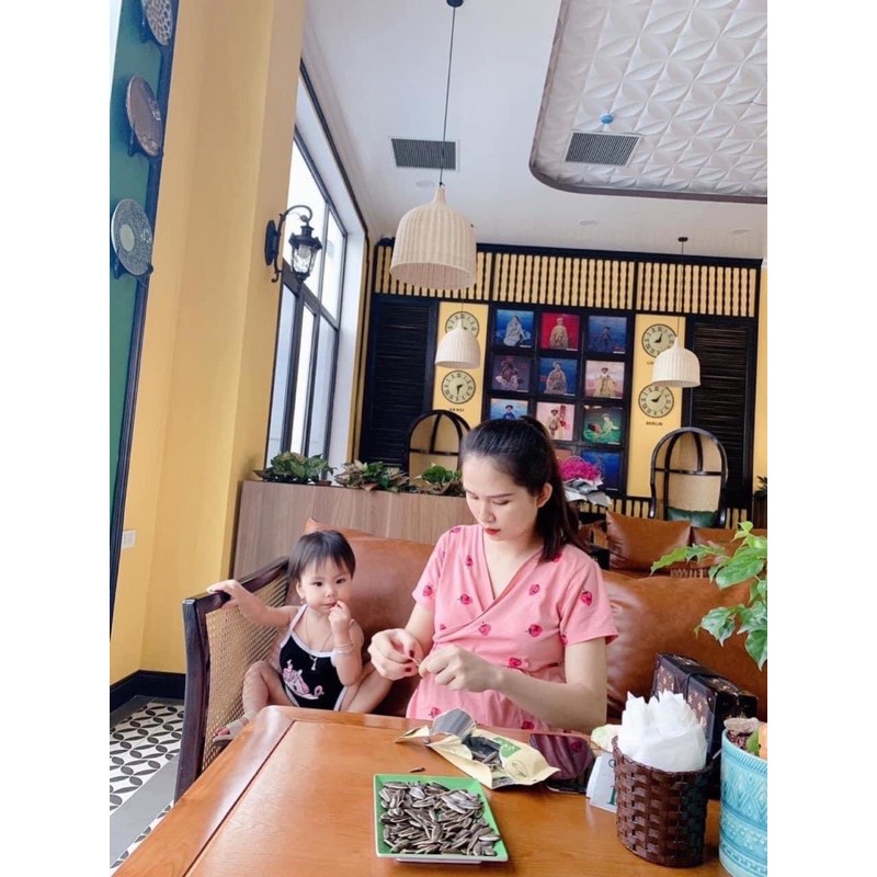 Bộ BẦU cotton xinh iu - nhiều màu - ảnh thật - chất cotton mềm mát