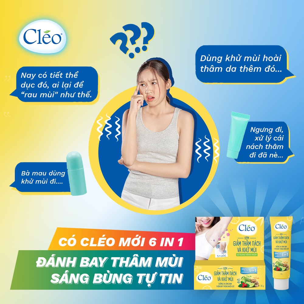 Kem Giảm Thâm Nách Và Khử Mùi Cléo Giúp Sáng Da, Mềm Mịn, Thơm Mát 35g