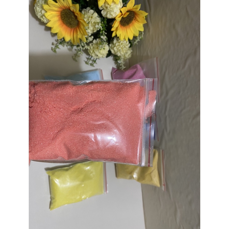 Cát màu an toàn cho bé làm thủ công, chơi bàn ánh sáng, chơi tranh cát gói 300gr