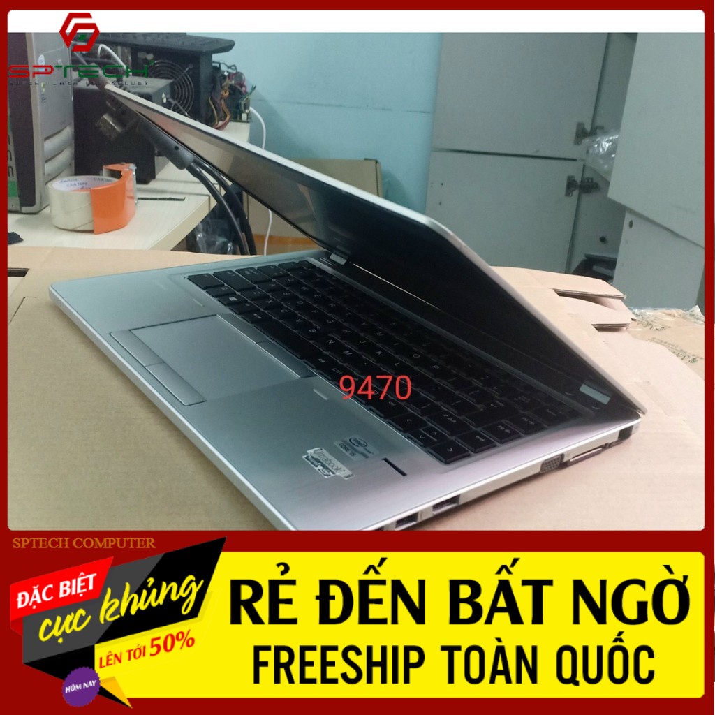 Laptop  💎𝓕𝓡𝓔𝓔𝓢𝓗𝓘𝓟💎MÁY TÍNH HP 9470 ( Core i5 , 4GB, Ssd 120gb, 14 inch ) - ( BH 6 THÁNG) SPTECH COMPUTER