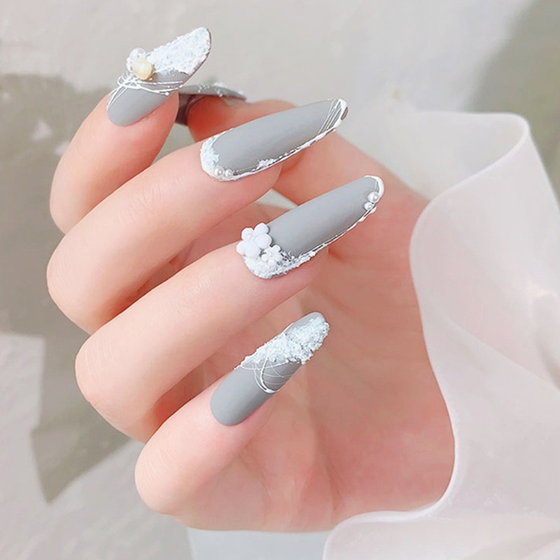 Set 50 / 100 Phụ Kiện Hoa 3D Trang Trí Móng Tay Nghệ Thuật Cho Nữ