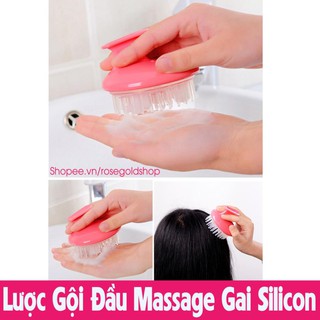 Lược Gội Đầu Silicon Massage Đầu Thư Giãn Làm Sạch Tóc Dành Cho Chị Em Hay Làm Móng Tay [Thanh Mai Shop]