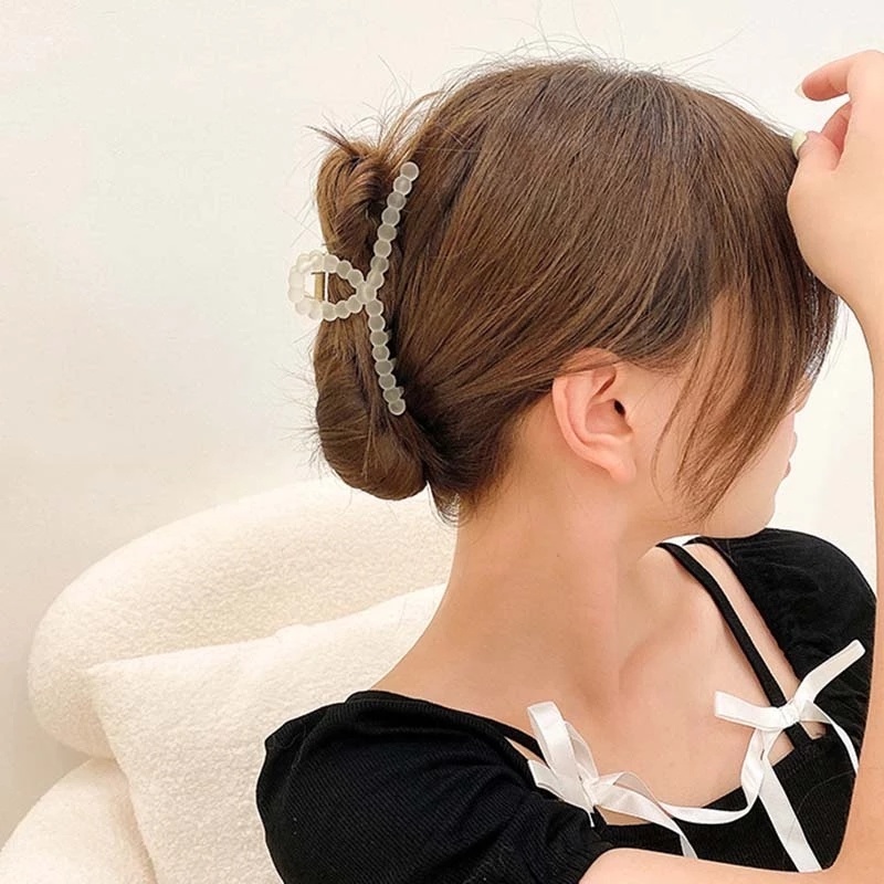 Kẹp Tóc Càng Cua Trong Suốt Kiểu Cổ Điển Thời Trang Sành Điệu Cho Nữ