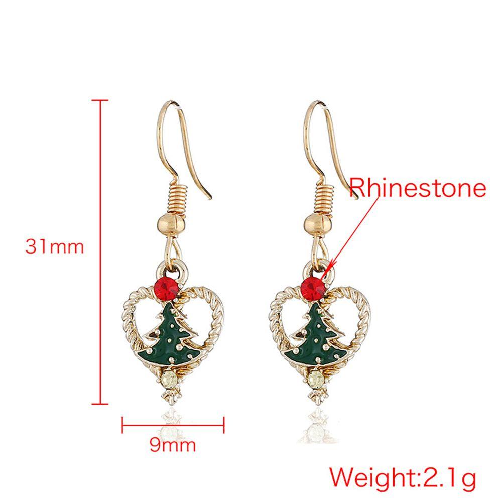 Khuyên Tai Dáng Dài Mặt Hình Ông Già Noel Tuần Lộc Giáng Sinh Năm Mới