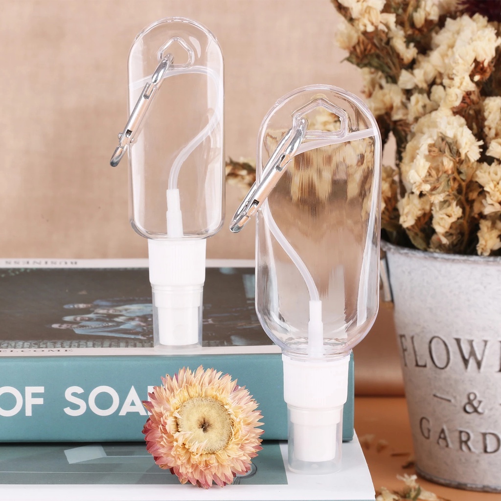 Chai rỗng nhỏ 30/50ml tùy chọn có móc khóa tiện dụng mang theo du lịch