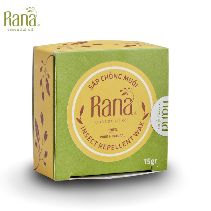 Sáp Chống Muỗi RANA - 15gr - Sản Phẩm Hữu Cơ, Tinh Dầu Nguyên Chất - An Toàn cho Mẹ và Bé
