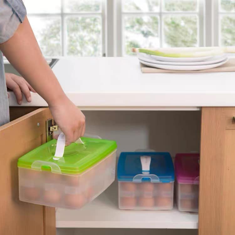 Hộp Đựng Trứng 2 Tầng 24 Quả Thông Minh [ Giao Màu Ngẫu Nhiên ]