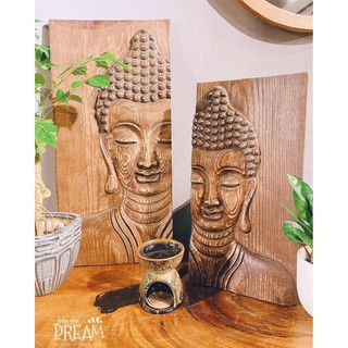tranh phật gỗ nửa mặt
