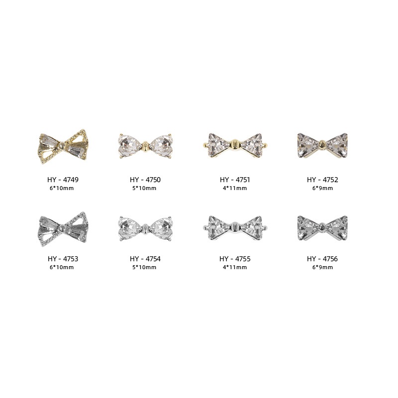 Phụ Kiện Trang Trí Móng Tay Hình Trái Tim Bằng Hợp Kim Đính Đá zircon Sang Trọng