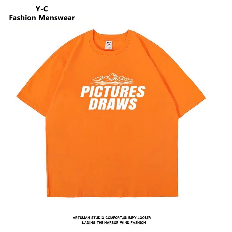 Áo Thun Tay Ngắn Dáng Rộng In Chữ M-8XL Thời Trang Cho Nam