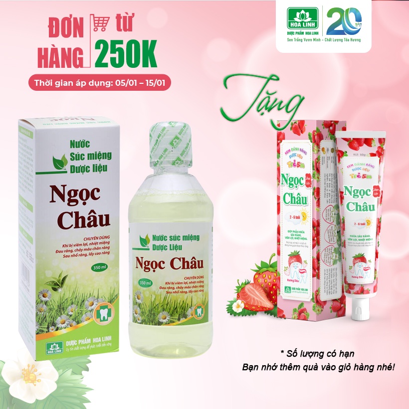 Nước Súc Miệng Dược Liệu Ngọc Châu 350ml