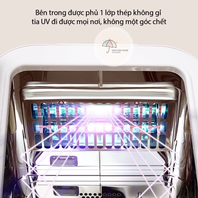 Máy tiệt trùng sấy khô uv Kub tích 16L,tặng kèm Ổ 3 CHẤU