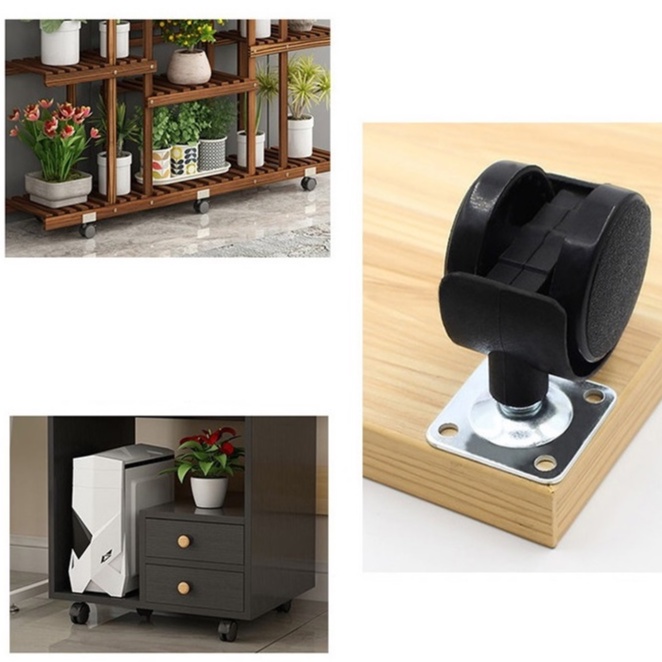 20 Bánh xe nhựa xoay 360 chạy êm, bền chắc