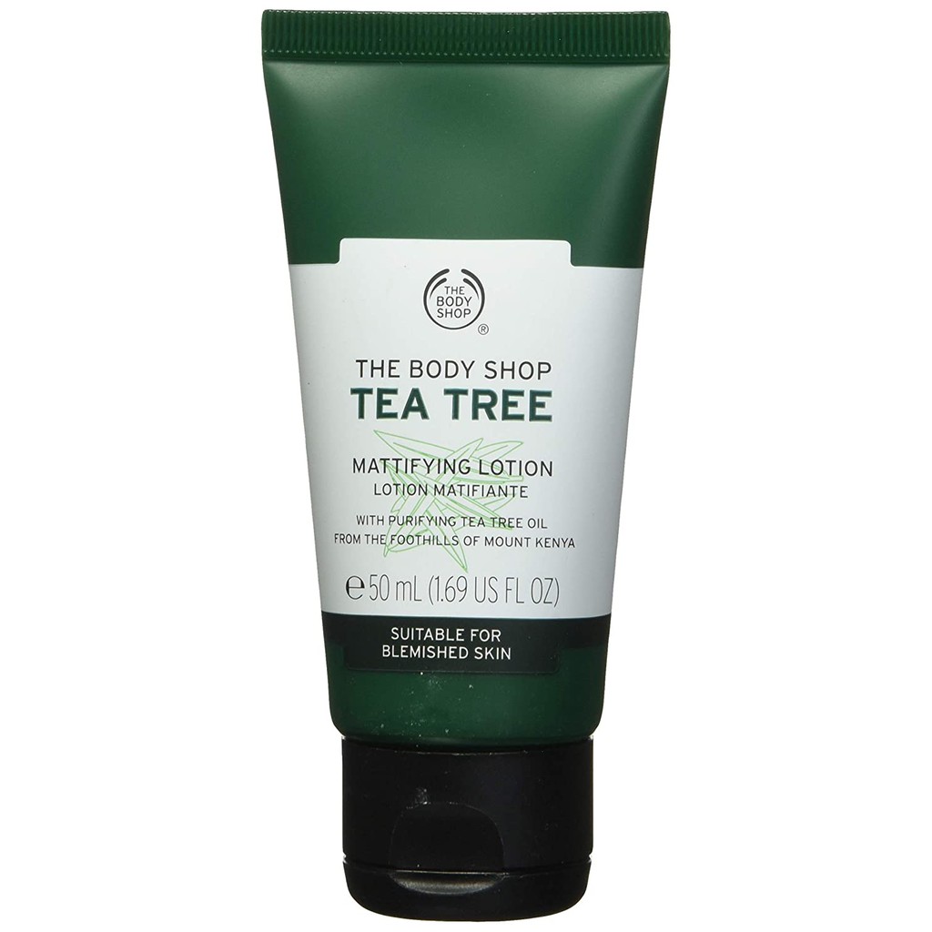 (BILL USA)Sữa dưỡng ẩm The Body Shop Tea Tree mattifying face lotion 50ml Da Mụn