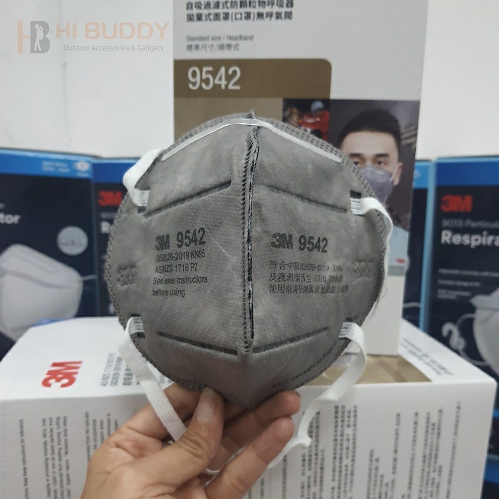 | 3M chính hãng | khẩu trang 3M 9542 FFP2 chính hãng đạt tiêu chuẩn N95 than hoạt tính lọc độc kháng khuẩn