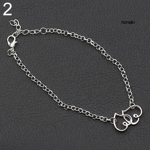 Lắc chân hợp kim mặt hình trái tim xinh xắn