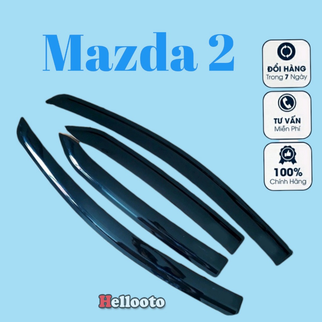Vè Che Mưa Xe Mazda 2 2015-2021 Màu Đen Cao Cấp