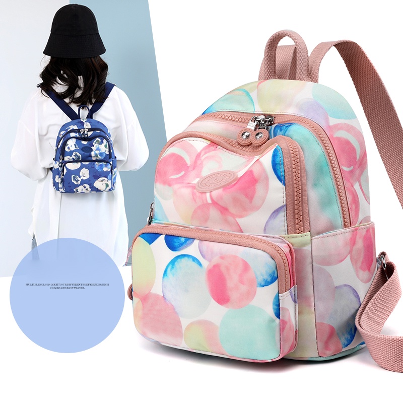 Ba Lô Du Lịch Siêu Nhẹ In Họa Tiết Mới Cho Nữ