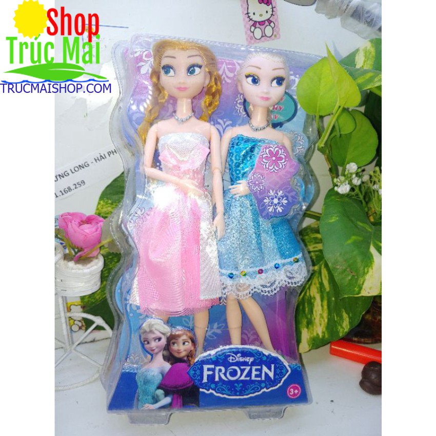 đồ chơi trẻ em bộ đôi búp bê Frozen khớp cao cấp