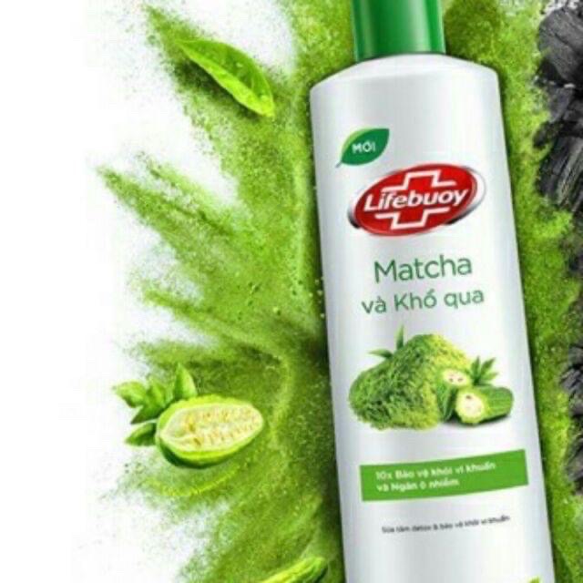 Sét 2chai sữa tắm Lifebuoy matcha khổ qua /than tre 200g( hàng khuyến mãi) | BigBuy360 - bigbuy360.vn