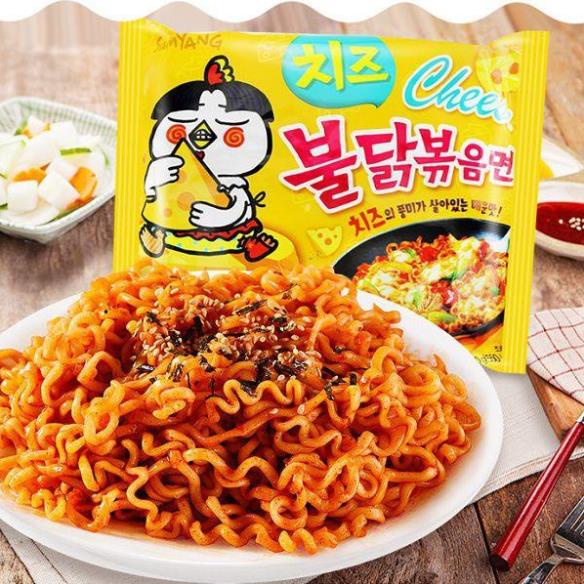 [5GÓI] Mì Cay Samyang Vị Phô Mai Gà Cay Hàn Quốc, Mì Trộn Khô Hàn Quốc, Mì Phô Mai
