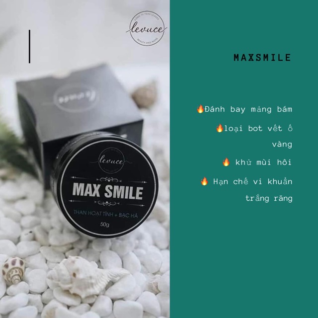 Than hoạt tính trắng răng max smile