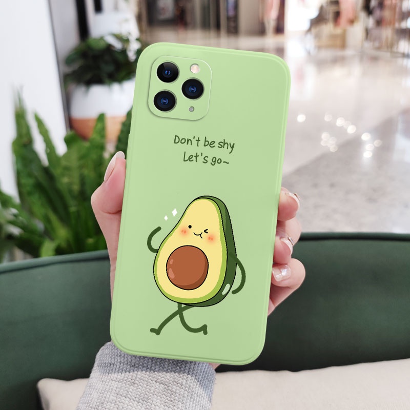 Ốp Điện Thoại In Hình Trái Bơ Cho IPhone 11 Pro Max X XS XR Max