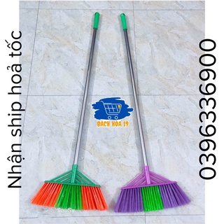 Chổi nhựa, chổi cước quét nước quét nhà ( cán gỗ - cán inox) -ảnh thật