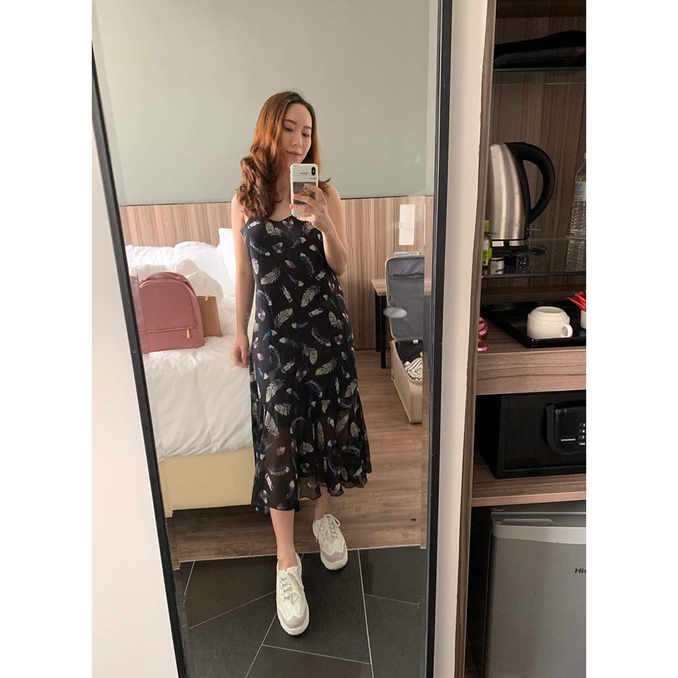 Đầm maxi voan 2 dây chéo lưng cực xinh chỉ 285k | BigBuy360 - bigbuy360.vn