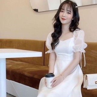 Váy trắng mặc kỷ yếu đám cưới dáng xòe siêu đẹp - shoop lanang_vn thumbnail