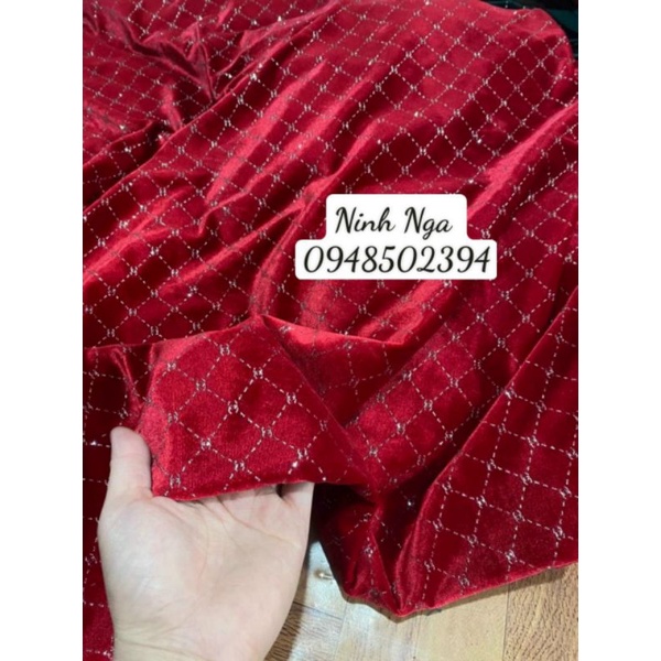 Vải nhung 7 biên gc