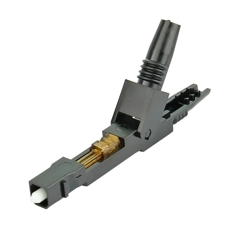 50 Chiếc Sc/Apc Sợi Quang Kết Nối Nhúng Chế Độ Đơn Thành Phần Sợi Quang Đầu Nối Nhanh-Đen + Xanh
