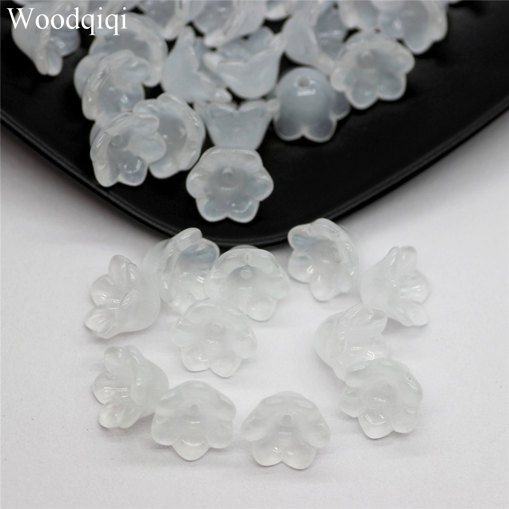 Hạt Xỏ Lỗ Hình Hoa 12x7mm Dùng Làm Trang Sức DIY Ornamentos feitos à mão com contas trançadas para artesanato faça você mesmo