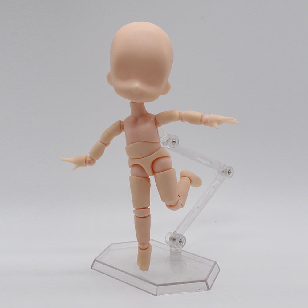 Búp Bê Màu Da Ngà 15cm Với Chân Đứng Trang Trí Nghệ Sĩ Manga Có Thể Di Chuyển Được