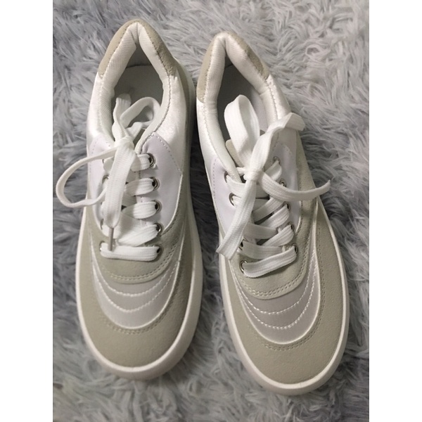 Giày thể thao trắng xám đế bánh mì ROSE BLACKPINK kèm ảnh thật