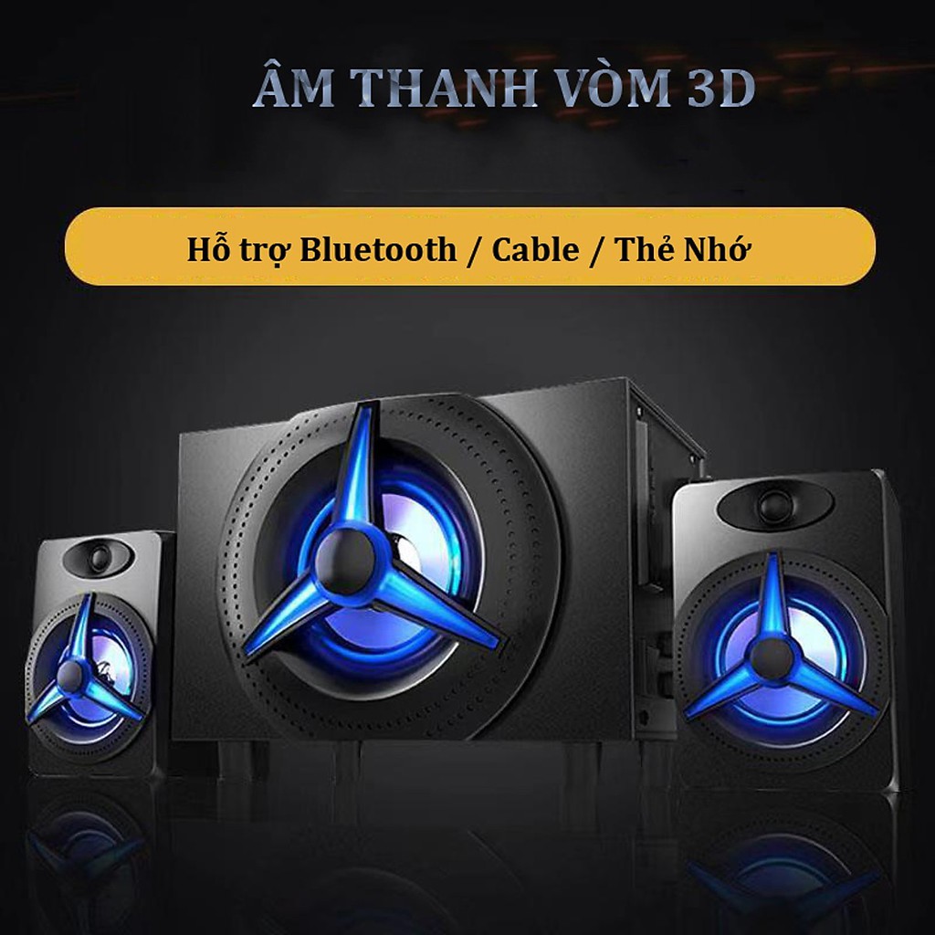 Loa Vi Tính, Loa Máy Tính K9 Bằng Gỗ Chất Lương Cao, Hỗ Trợ Bluetooth 5.0, Âm Thanh Siêu Trầm + Tặng Tai Nghe Bluetooth