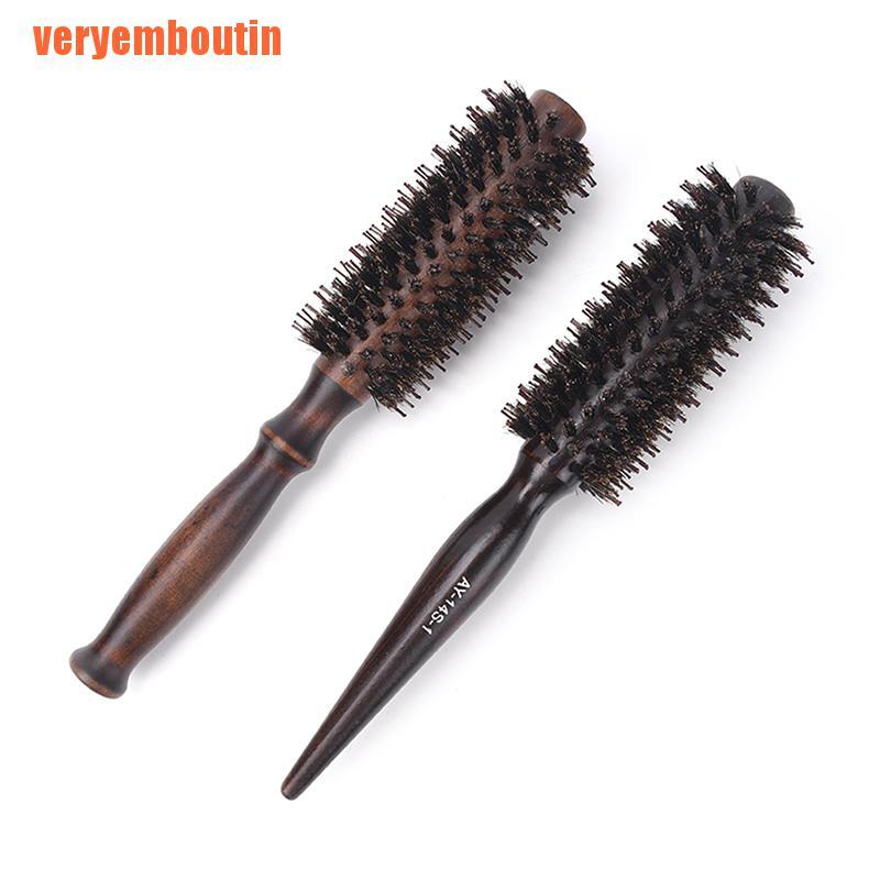 (Hàng Mới Về) Lược Tròn Chải Tóc Xoăn Tự Nhiên Chống Tĩnh Điện Làm Thủ Công