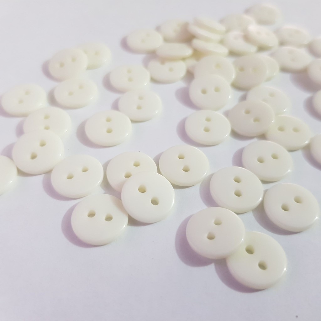 Cúc Nhựa Đơn 13mm - 1 màu/túi