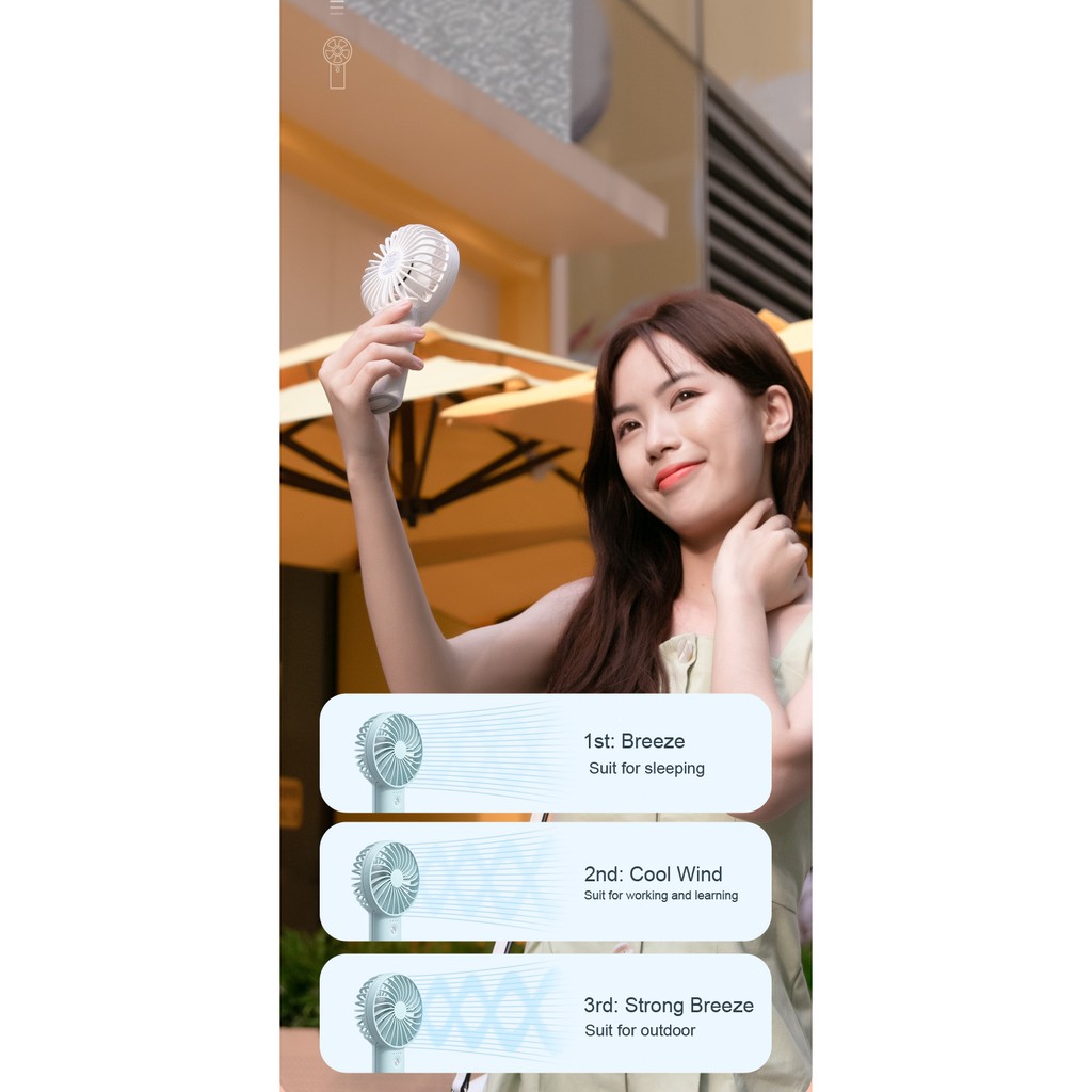 Quạt Yoobao cầm tay F03,sử dụng tiện lợi khi đi học,đi chơi, hàng chính hãng,bảo hành 12 tháng