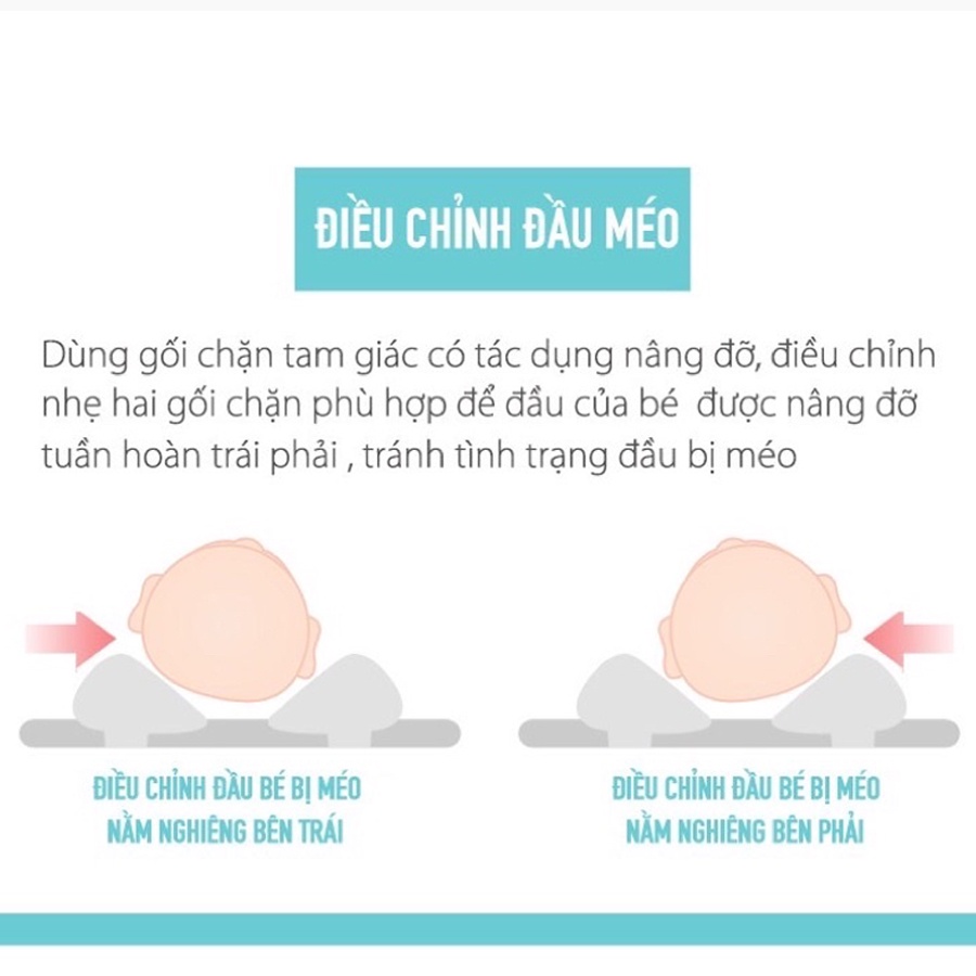 Gối Chống Bẹp Đầu Định Hình Đầu Cho Bé