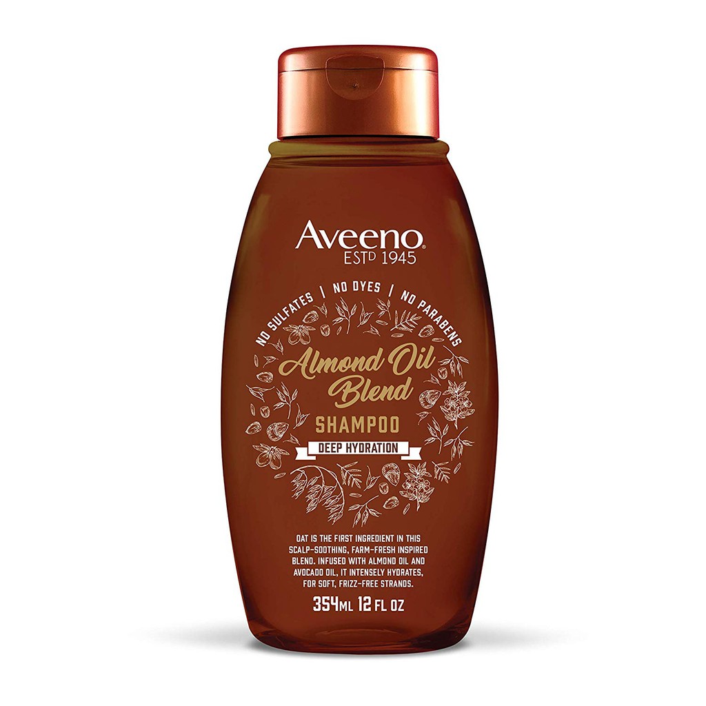 Dầu gội dưỡng ẩm cho tóc khô Aveeno Scalp Soothing Almond Oil Blend Shampoo for Deep Hydration 354ml