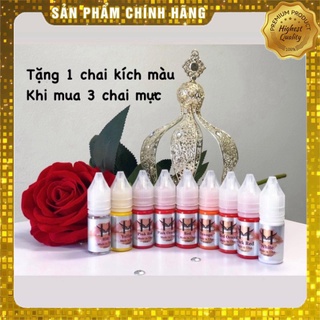 MỰC PHUN XĂM BONG ĐẬM HOA ĐÀO 10 ML - MỰC  PHUN XĂM HOA TÍT CAO CẤP CHÍNH HÃNG