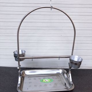 Cầu đứng inox có đế cho vẹt